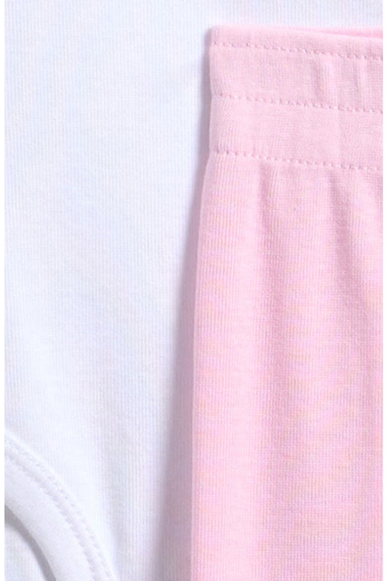 Solid 3-Piece Bodysuits & Joggers Set, Alternate, color, PINK FOAM