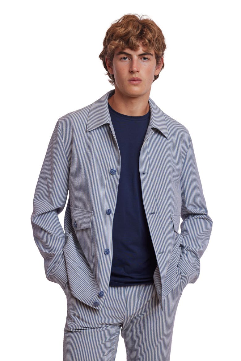 Milo Stripe Seersucker Shirt Jacket, Alternate, color, BLUE GREY CREAM SEERSUCKER