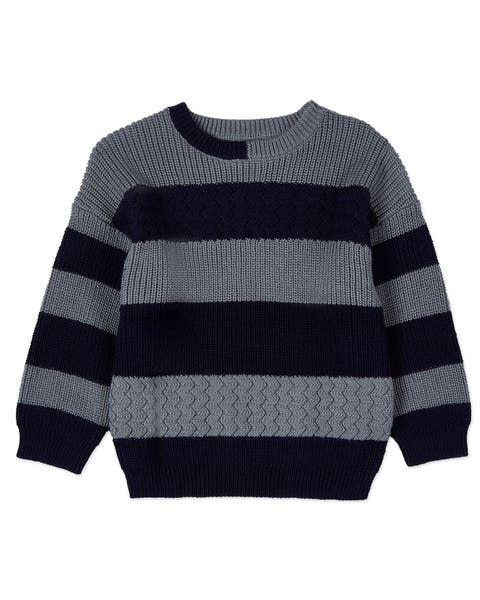 Kid
s 2-Tone Striped Cotton Pullover Sweater (Toddler, Little Kid 
Big Kid)