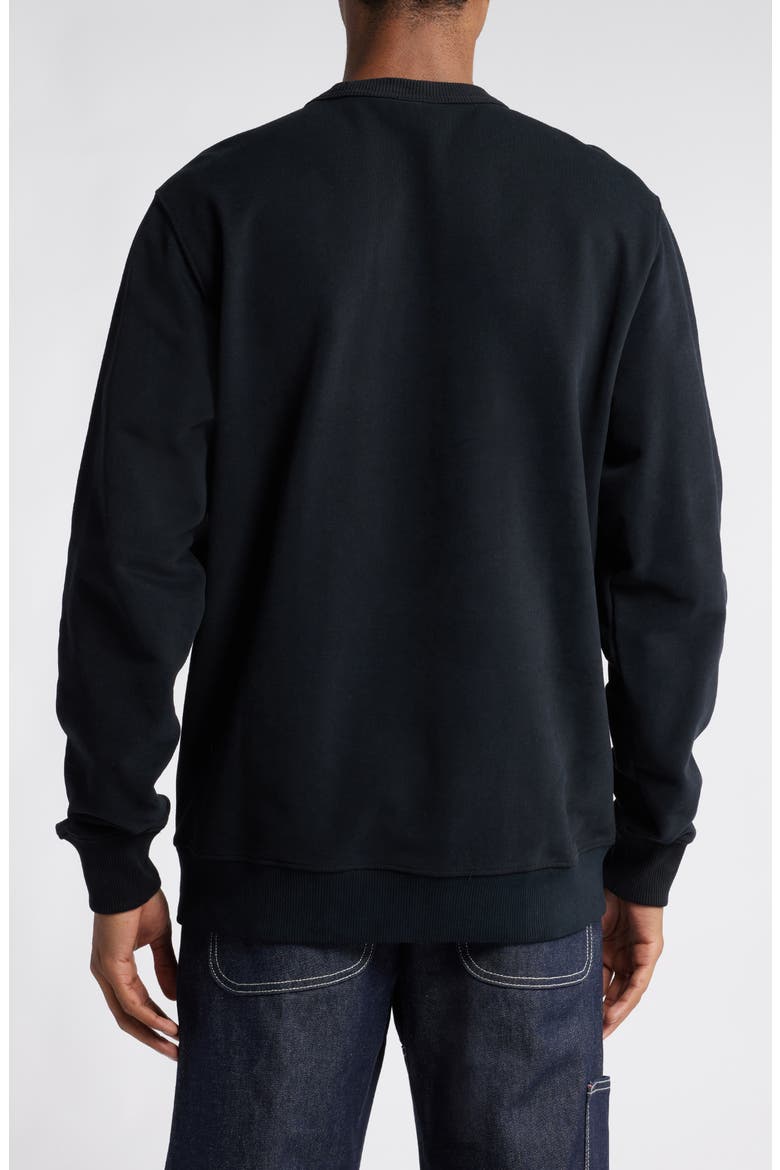 Logo Appliqué Crewneck Sweatshirt, Alternate, color, BLACK/ PLUM PERFECT