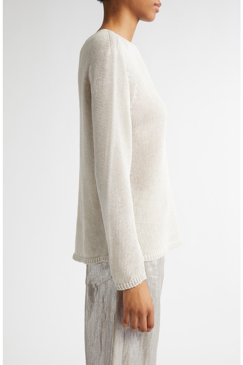 Giolino Boat Neck Linen Sweater, Alternate, color, ECRU