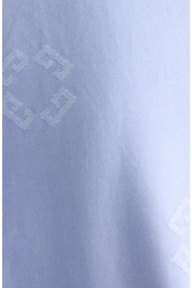 Custom Fit Monogram 72 Jacquard Button-Down Shirt, Alternate, color, BABY BLUE