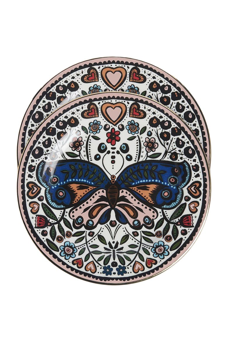 Dessert Plates Set Of 2 Rebirth Multicolor, Main, color, Rebirth Multicolor