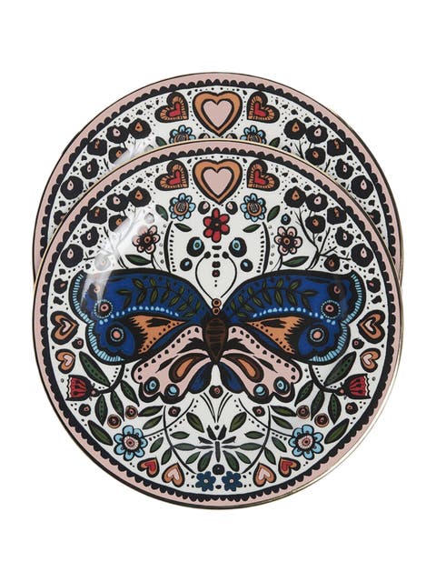 Dessert Plates Set Of 2 Rebirth Multicolor