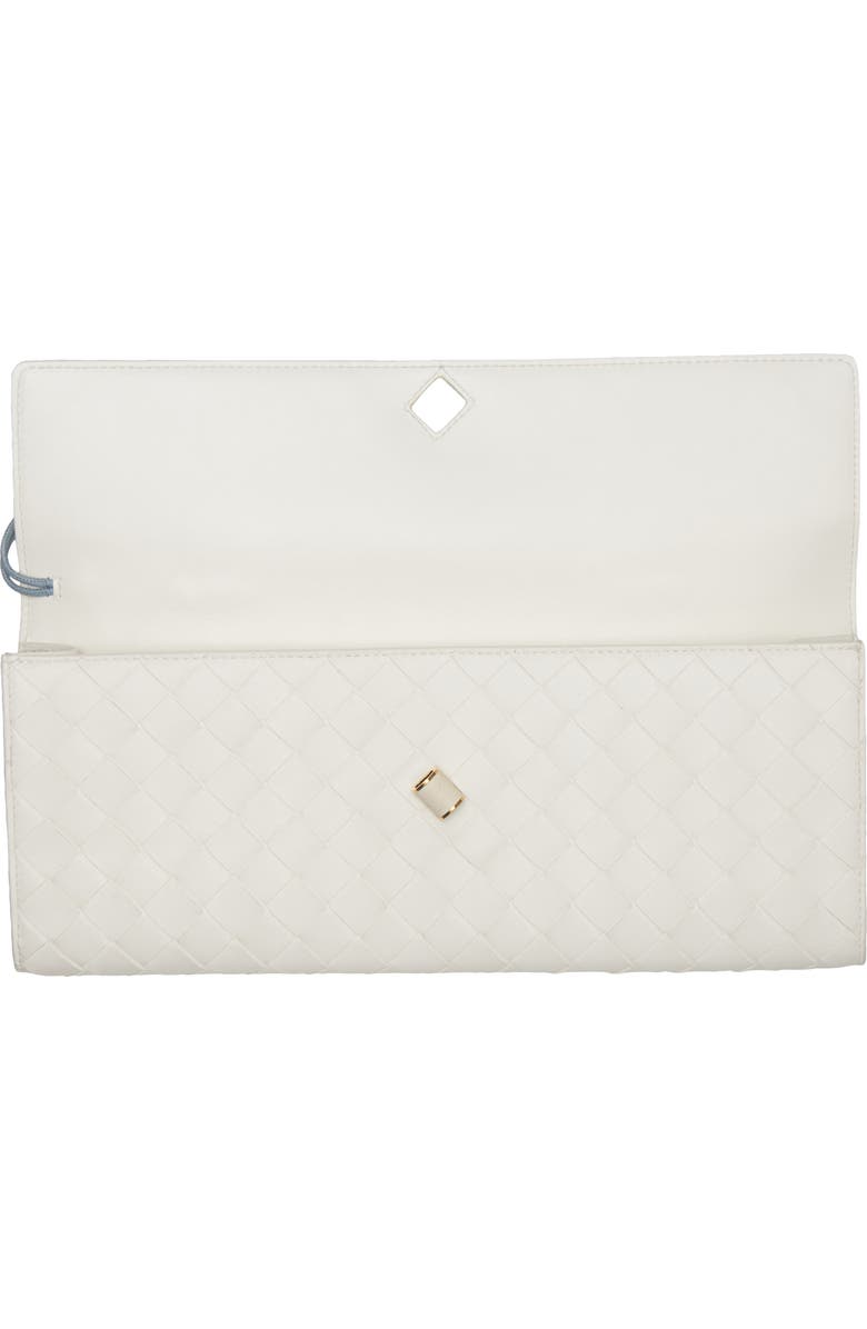 Bottega Veneta Andiamo Intrecciato Leather Clutch, Alternate, color, 9555 Alabaster-Mine-Mb-Al