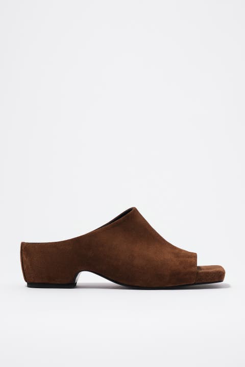 Suede Heeled Sandal