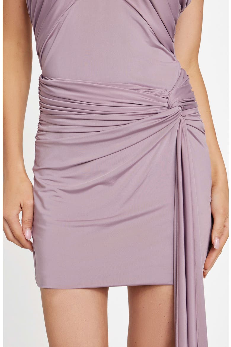 Olivia Tie Waist Miniskirt, Alternate, color, DARK