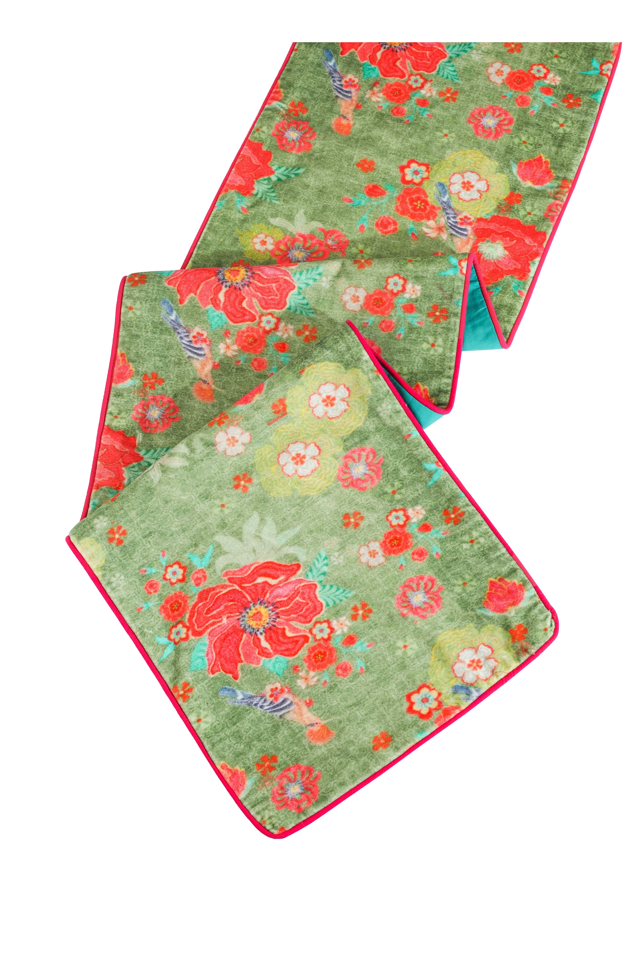 Tiramisu Print Velvet Table Runner