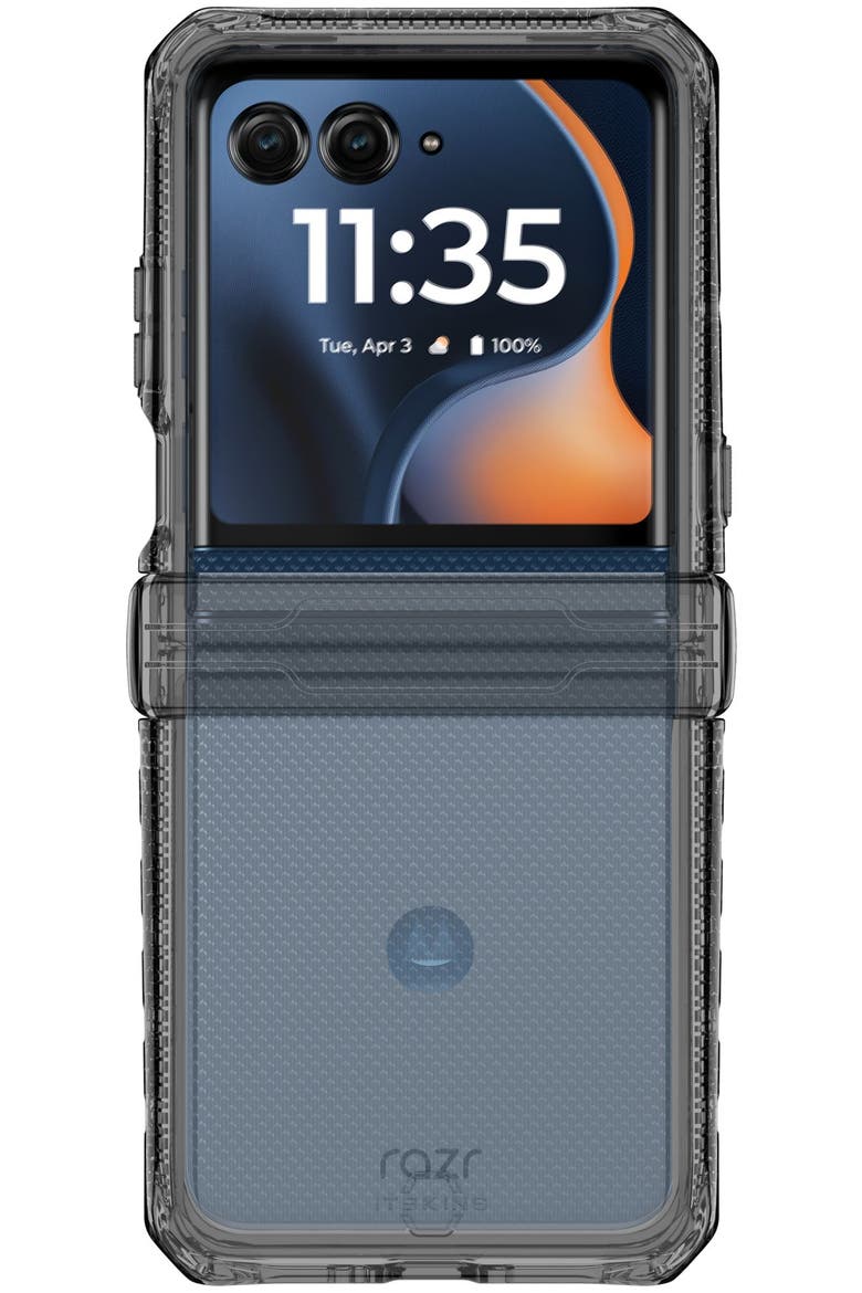 Hybrid_R Clear Case for Motorola Razr, Main, color, Black Multicolor