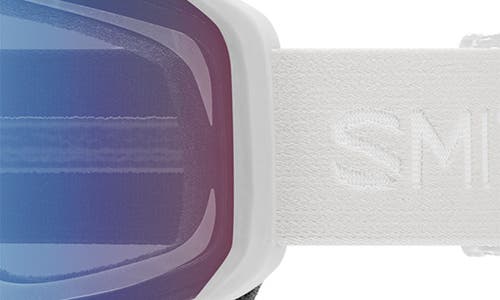 Smith Blazer Low Bridge Snow Goggles In White/blue Sensor Mirror