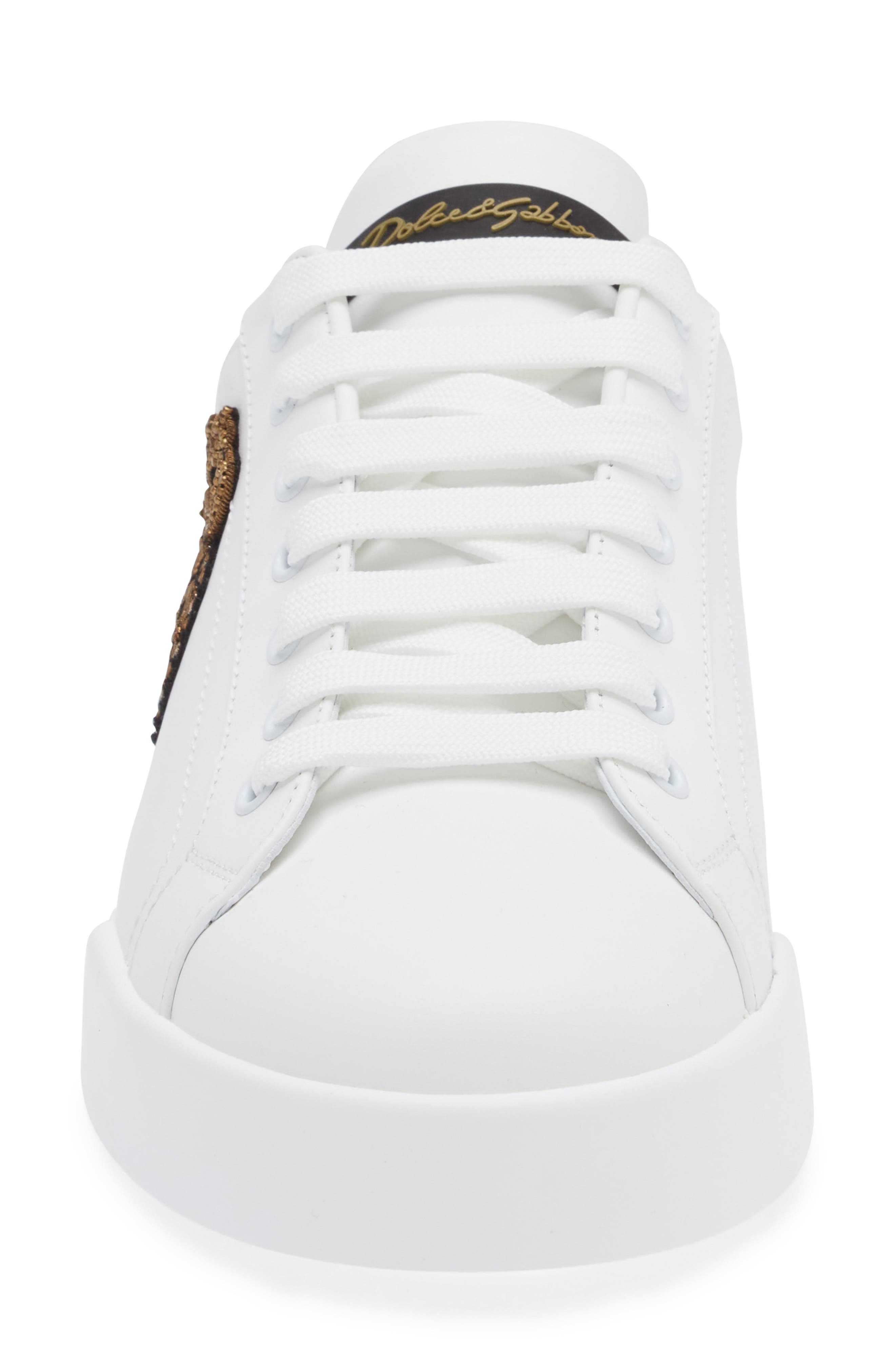 Dolce&Gabbana Portofino Crest Sneaker, Alternate, color, White