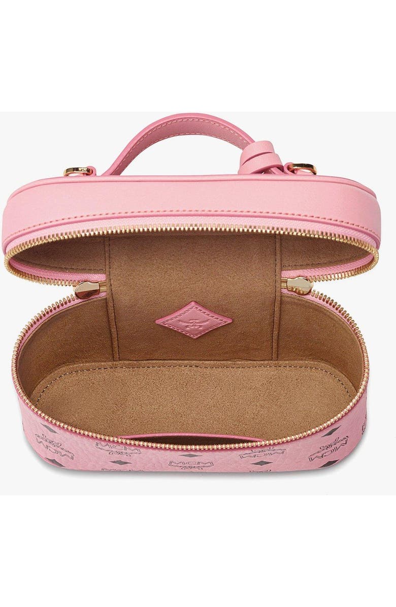 MCM Aren Vanity Case in Visetos Leather Mix, Alternate, color, Soft Pink