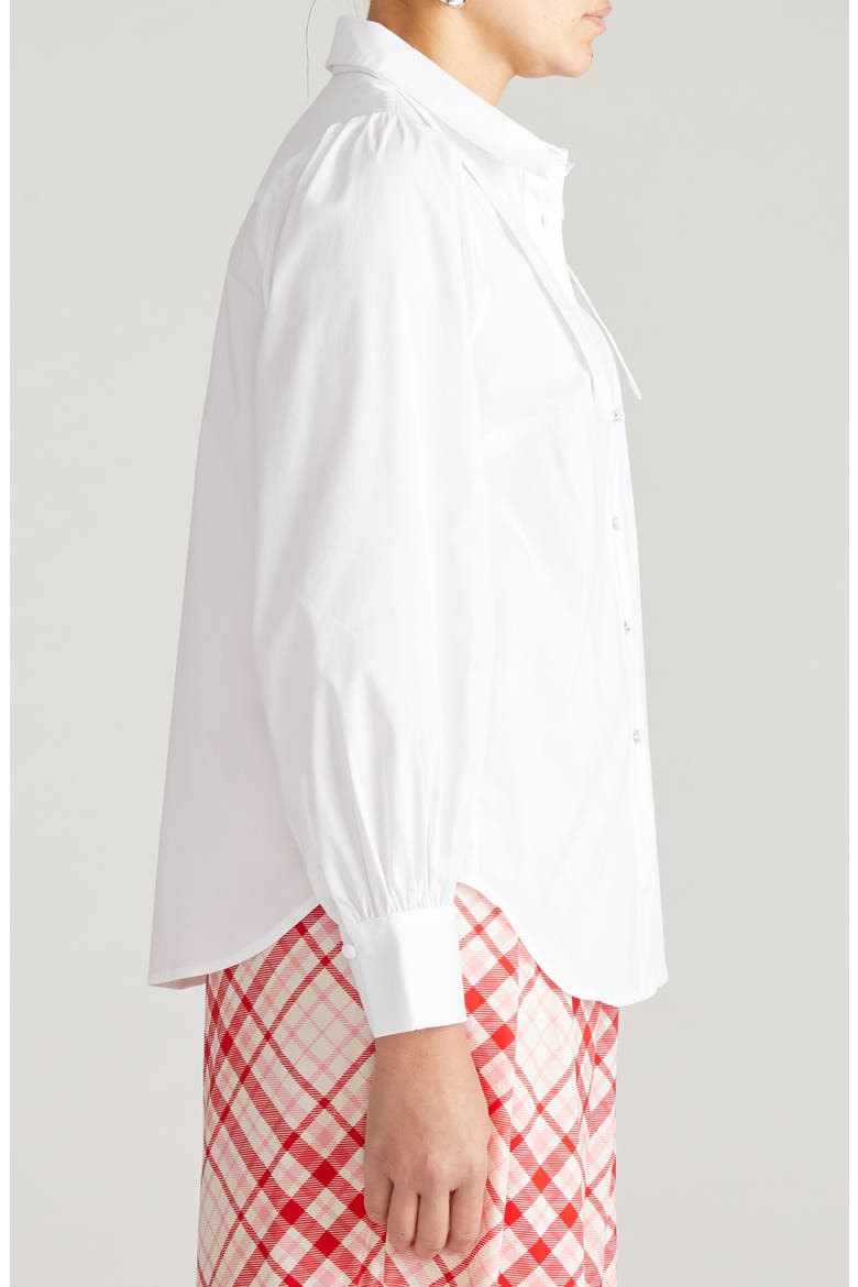 Janet Stretch Poplin Button-Up Shirt, Alternate, color, WHITE