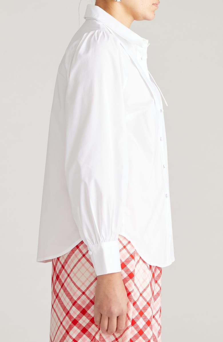 Universal Standard Janet Stretch Poplin Button-Up Shirt, Alternate, color, White