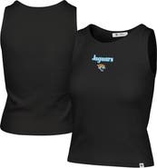 '47 Women's '47 Black Jacksonville Jaguars Cropped Straight Cut Ribbed Baby Tank Top
