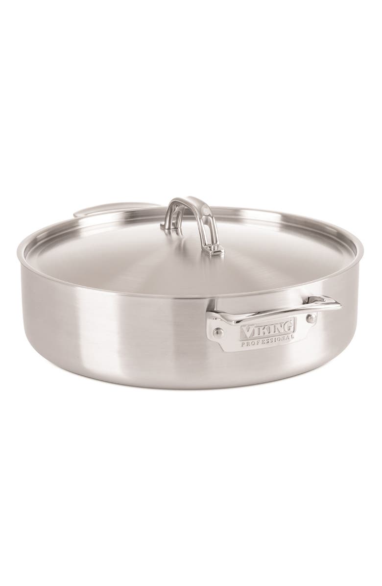 Viking Professional 3.4-Quart Stainless Steel Casserole Pan with Lid, Main, color,