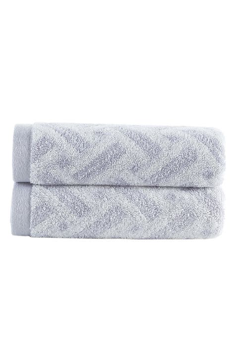 Crisscross Stripe 2-Pack Turkish Cotton Hand Towels