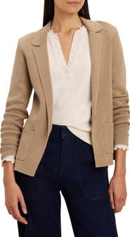 NIC+ZOE Knit Cotton Blend One-Button Blazer