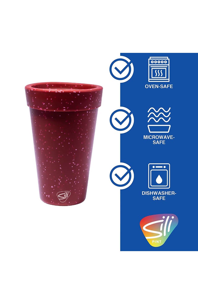 Silipint Silicone 16oz Coffee Tumblers 2pk, Alternate, color, Red