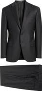 Emporio Armani Black Microcheck Wool Suit