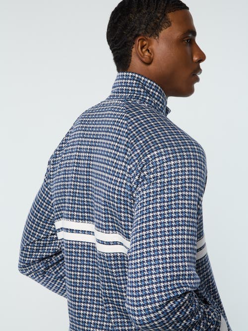 Sergio Tacchini Dallas Houndstooth Track Jacket In Blue