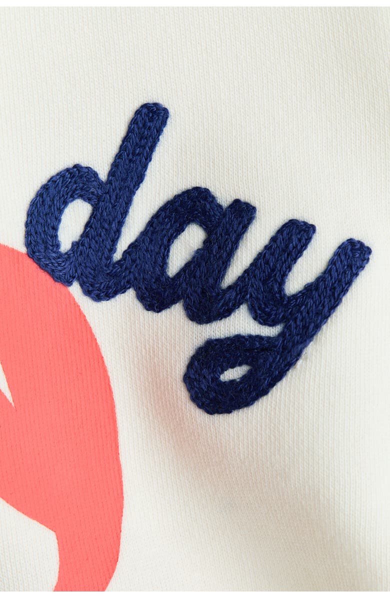 H&M Motif-detail Sweatshirt, Alternate, color, Cream/Crab