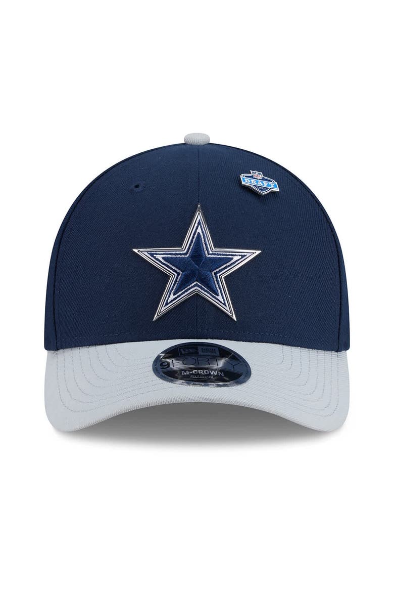 Men's New Era  Navy/Silver Dallas Cowboys 2026 NFL Draft 9FORTY M-Crown Adjustable Hat, Alternate, color, Navy