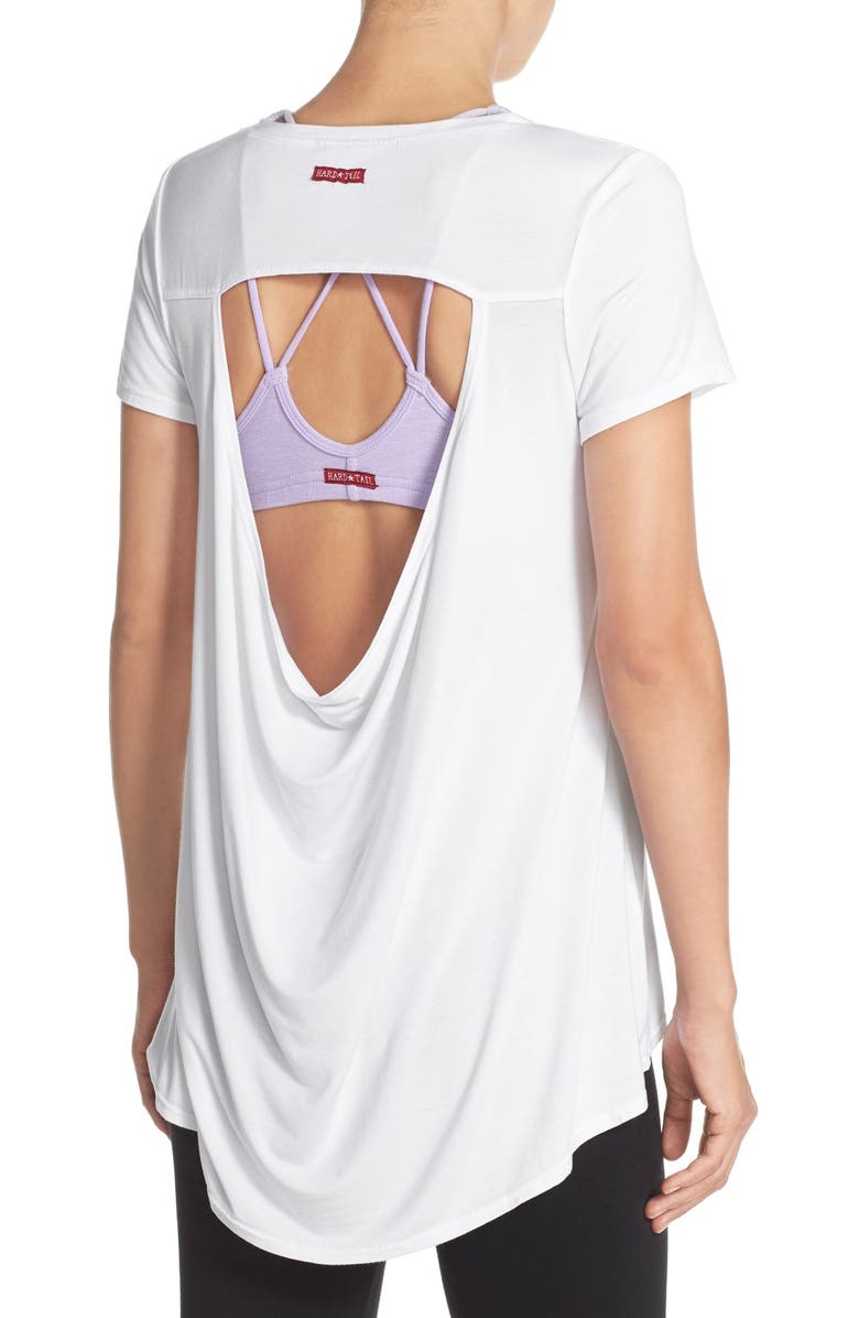 Hard Tail Open Back Crewneck Tee, Alternate, color, 