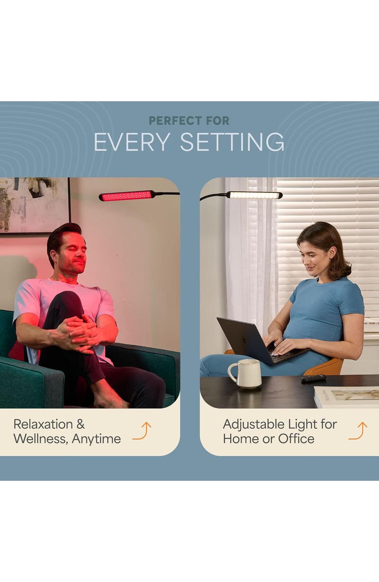 Lifepro Red Light Therapy Lamp & Reading Lamp 850nm & 660nm Near Infrared Light for Body, Alternate, color, Single Head
