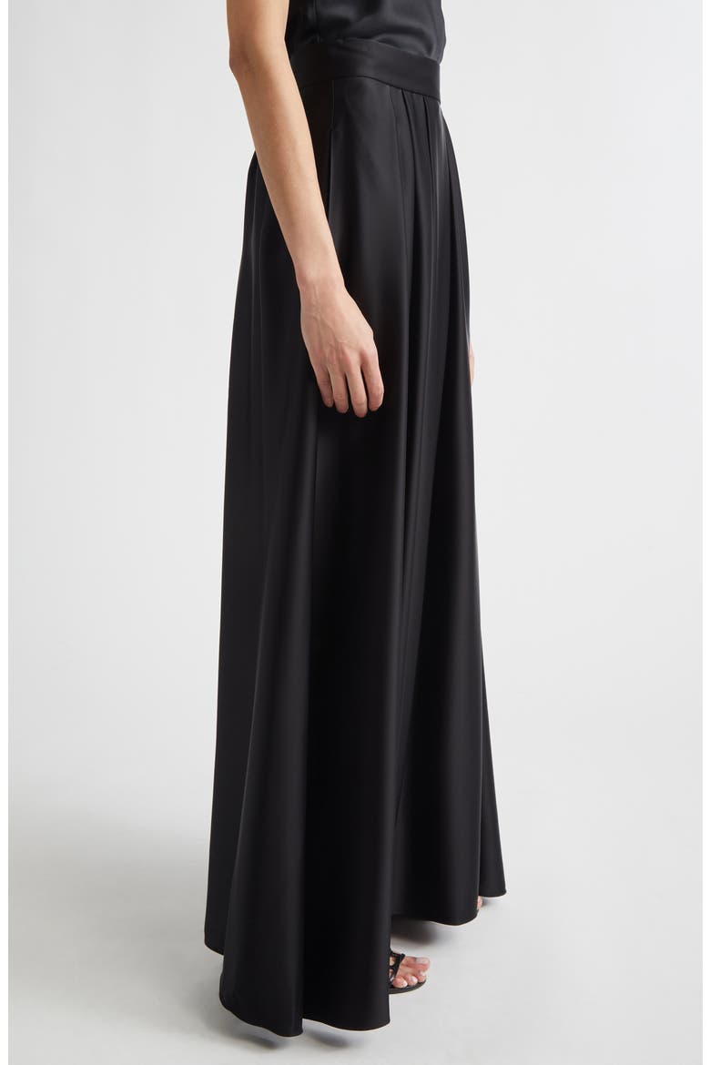 Liquid Satin Skirt, Alternate, color, BLACK