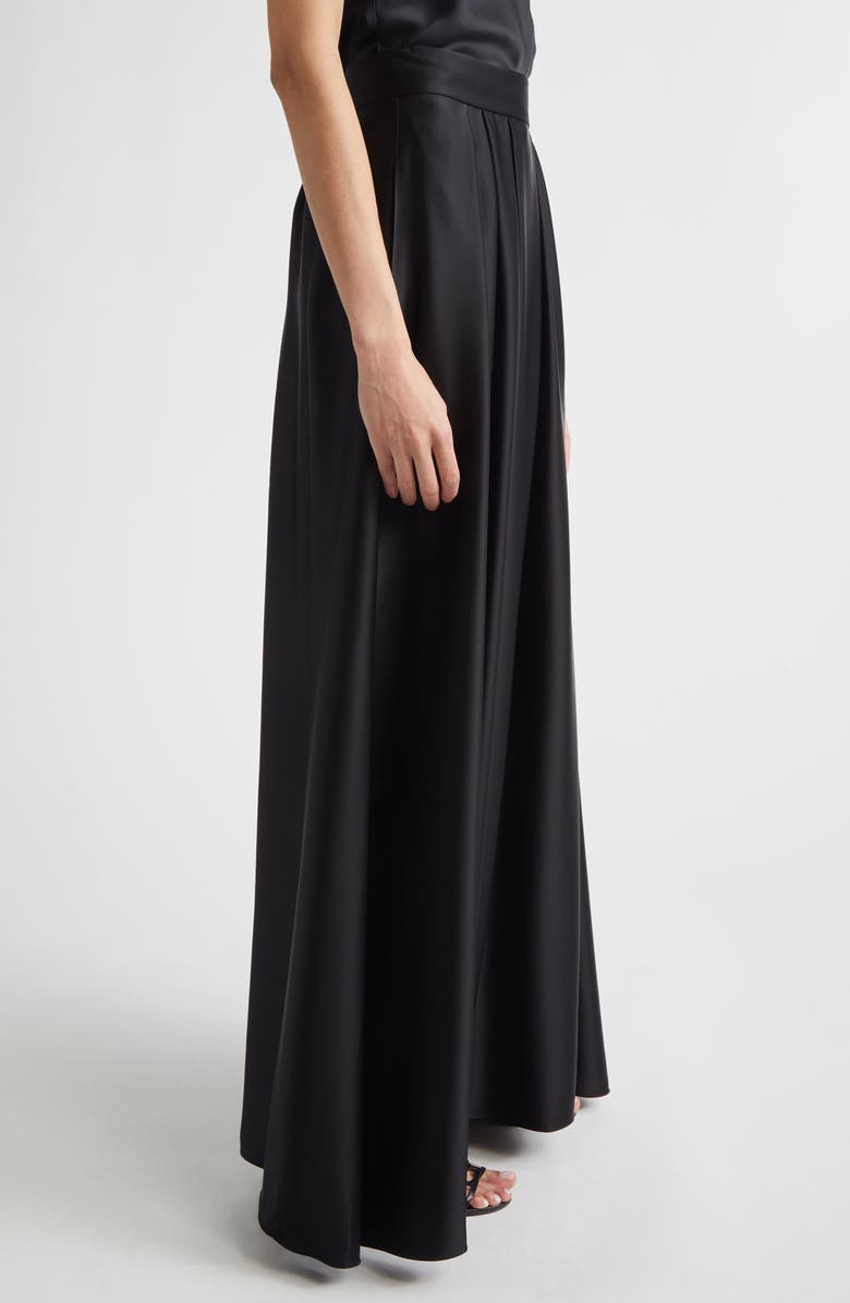 ST. JOHN Liquid Satin Skirt, Alternate, color, Black