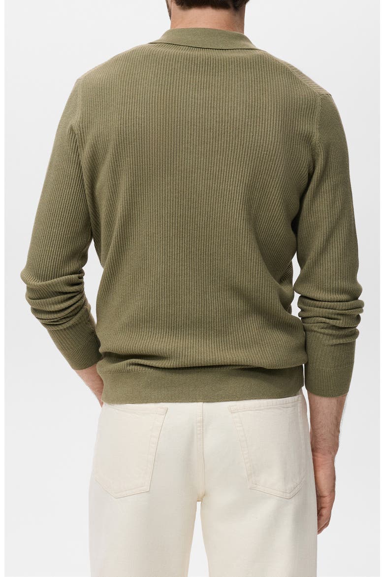 Johnny Collar Rib Polo Sweater, Alternate, color, MEDIUM GREEN