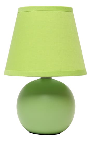 Lalia Home Nauru 8.66in Traditional Petite Ceramic Orb Base Bedside Table Desk Lamp In Green