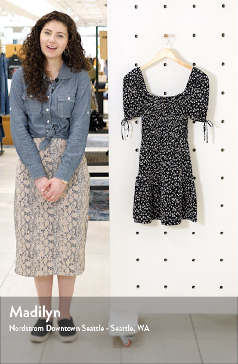 Shirred Tea Minidress, sales video thumbnail