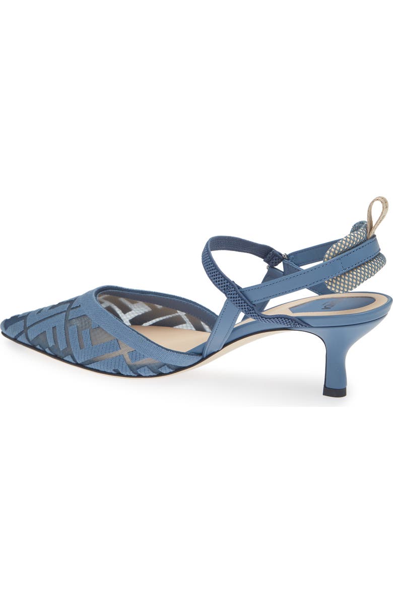 Fendi Colibrì Lite Kitten Heel Slingback Pump, Alternate, color, Light Blue