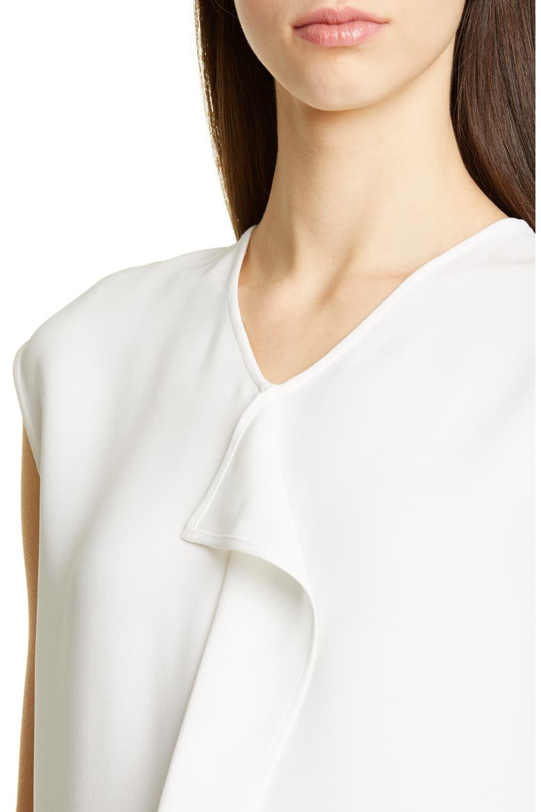 Solid Heavy Georgette Sleeveless Blouse, Alternate, color, WHITE