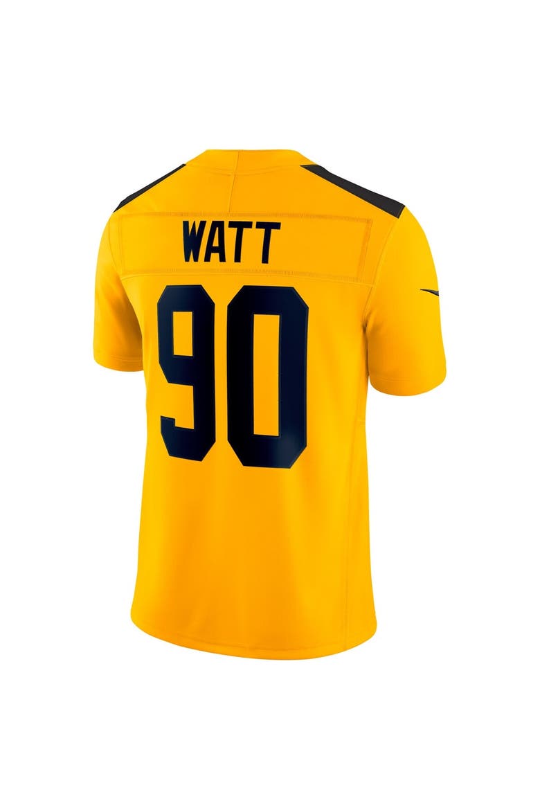 Men's Nike T.J. Watt Gold Pittsburgh Steelers Alternate Vapor F.U.S.E. Limited Jersey, Alternate, color, Gold