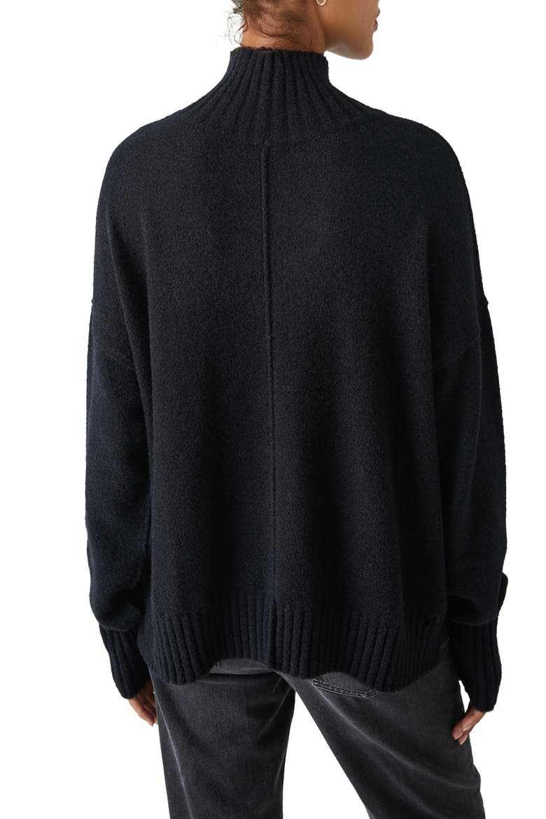 Vancouver Mock Neck Sweater, Alternate, color, BLACK