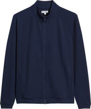 Peter Millar Cradle Full Zip Long Sleeve Piqué Knit Shirt