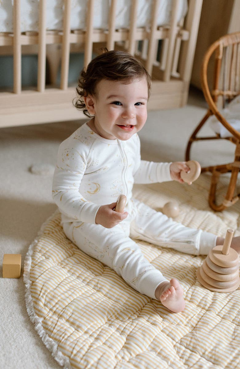 Pehr Hatchlings Zip Fitted One-Piece Organic Cotton Pajamas, Alternate, color,