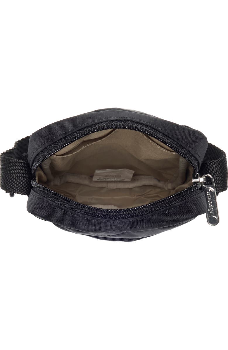 LeSportsac Mini Phone Crossbody Bag, Alternate, color, Black Cross Deboss