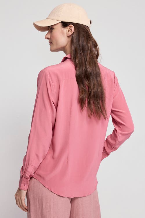 The Shirt By Rochelle Behrens The Silk Shirt In Pink