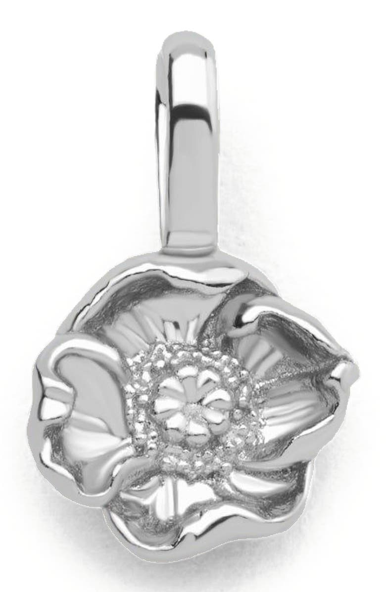 MADE BY MARY August Birth Flower Charm, Main, color, Silver