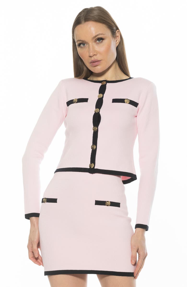 Alexia Admor Maia Knit Cardigan, Alternate, color, Pink