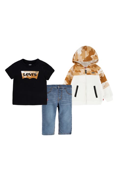 Logo Camo T-Shirt, Hoodie & Jeans Set (Baby)