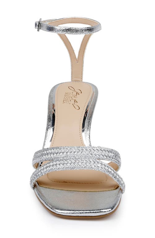 Jewel Badgley Mischka Hayzel Ankle Strap Sandal In Silver