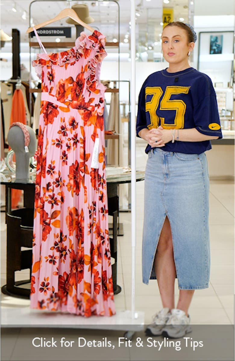 Vida Ruffle & Pleat Evening Gown, sales video thumbnail