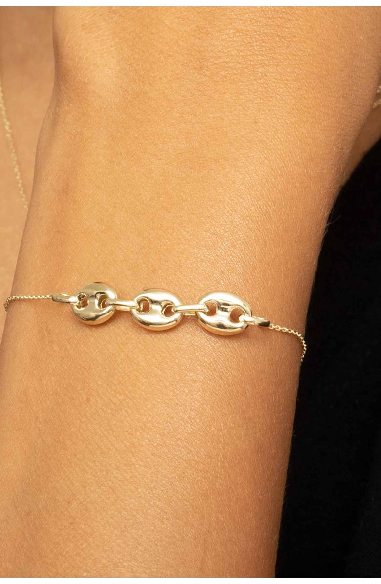 Oradina 14K Yellow Gold Majestic Mariner Center Cut Bracelet, Alternate, color, Yellow Gold