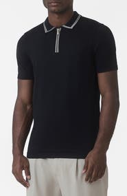 MAUVAIS Newbury Slim Zip Knit Polo