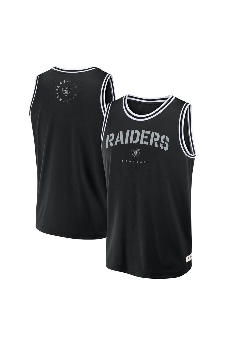 FANATICS Men's Fanatics Black Las Vegas Raiders Elements Future Ground Jersey Tank Top, Alternate, color, Black
